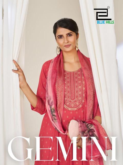 Blue hills gemini anarkali 3pcs wholesale kurtis in surat with price